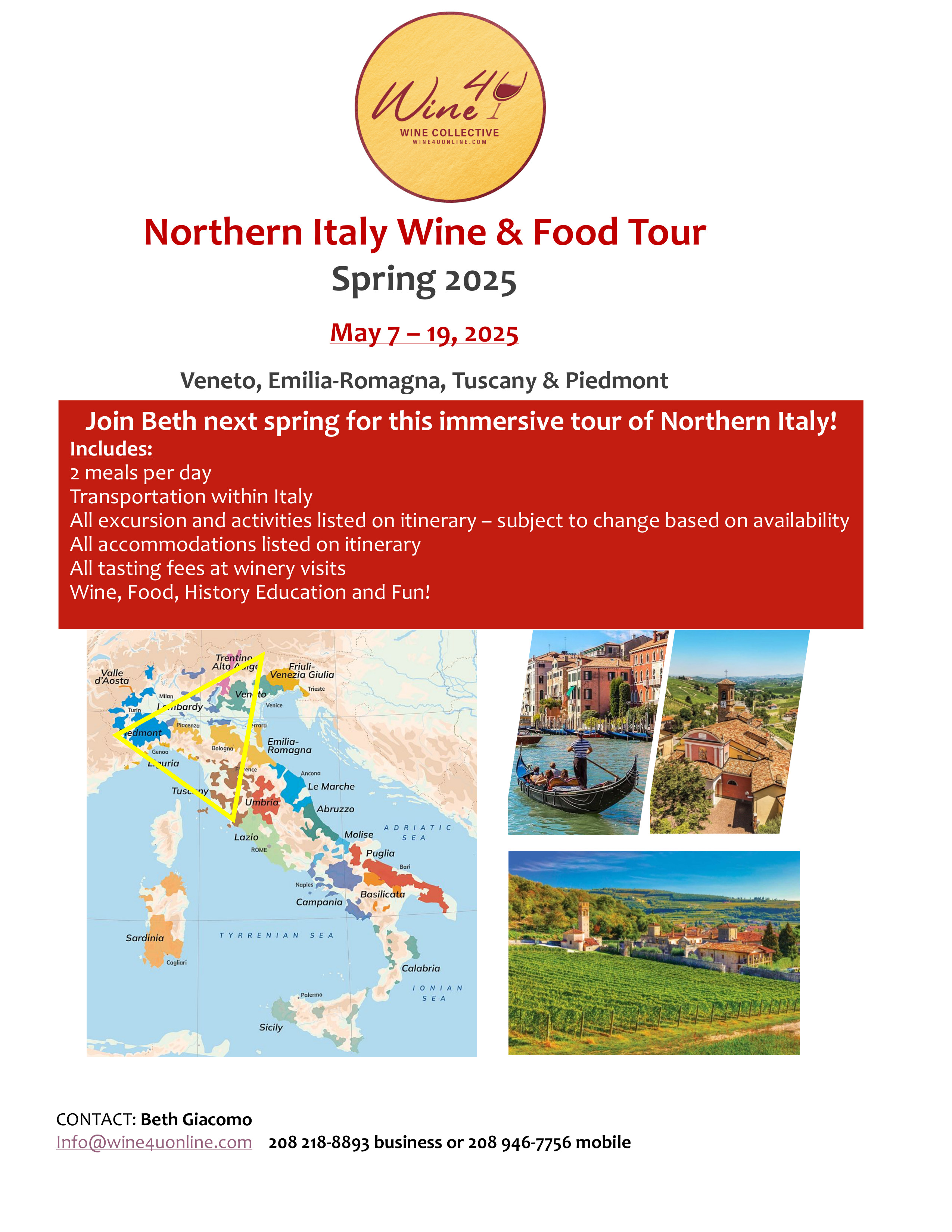 Italy Tour Flyer